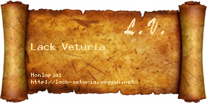 Lack Veturia névjegykártya